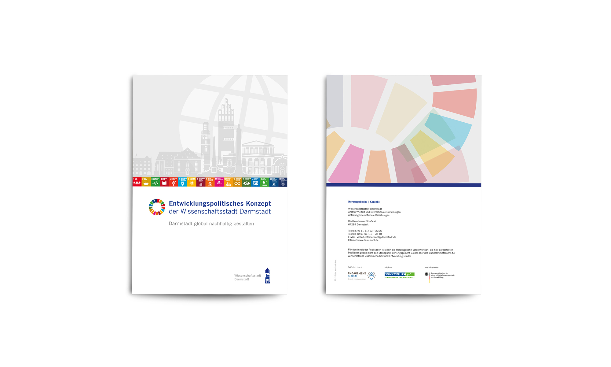 Full-Service Printdesign Portfolio Referenz Wissenschaftsstadt Darmstadt Konzept