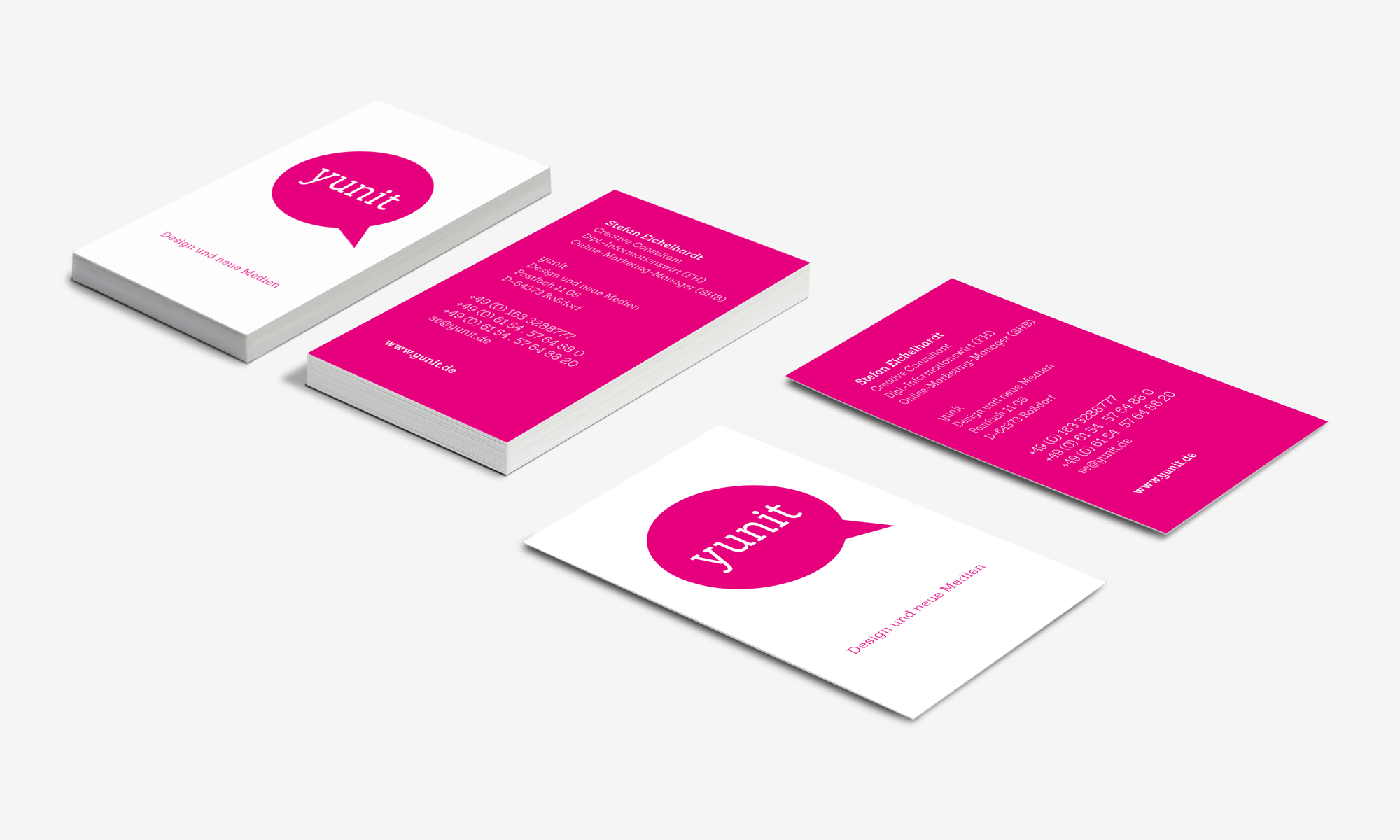 Full-Service Printdesign Portfolio Referenz Yunit